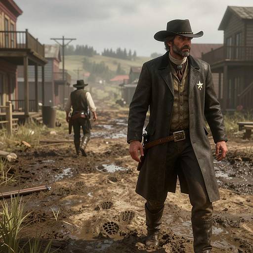 Bounty Hunter in a Rainy Frontier