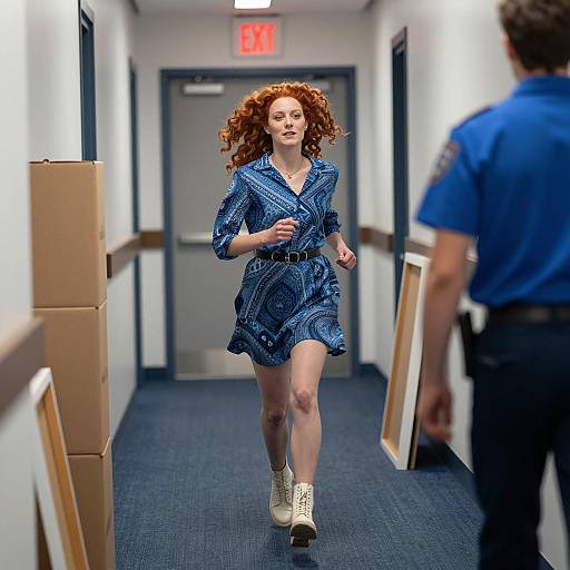 Dynamic Scene of a Woman in Motion