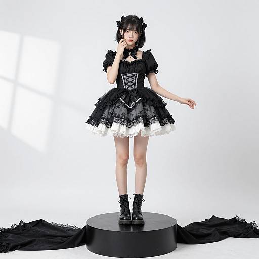 Gothic Elegance on a Circular Stage