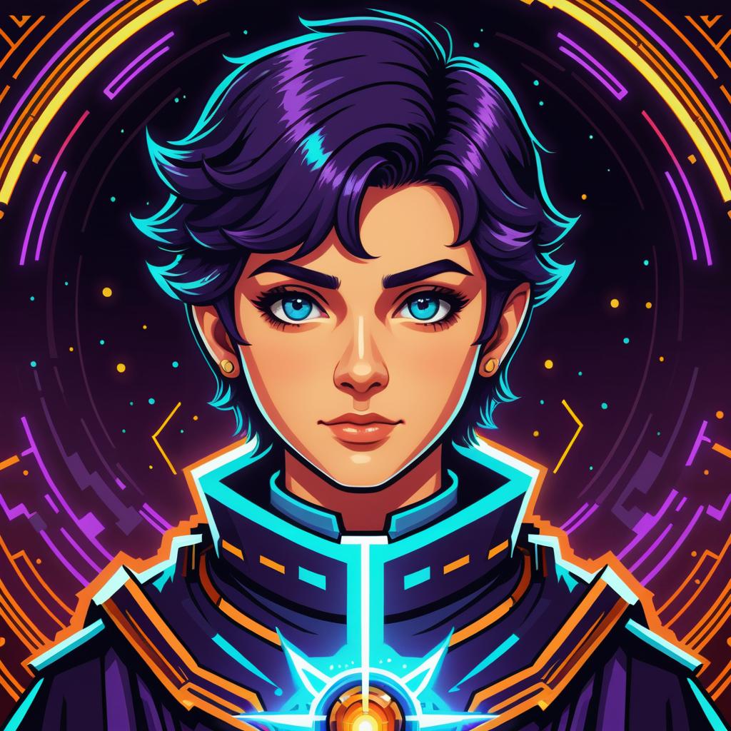 Retro Mystic Boy NPC Portrait Design