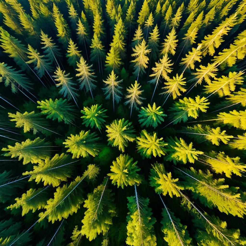 Golden Hour in a Strange Forest