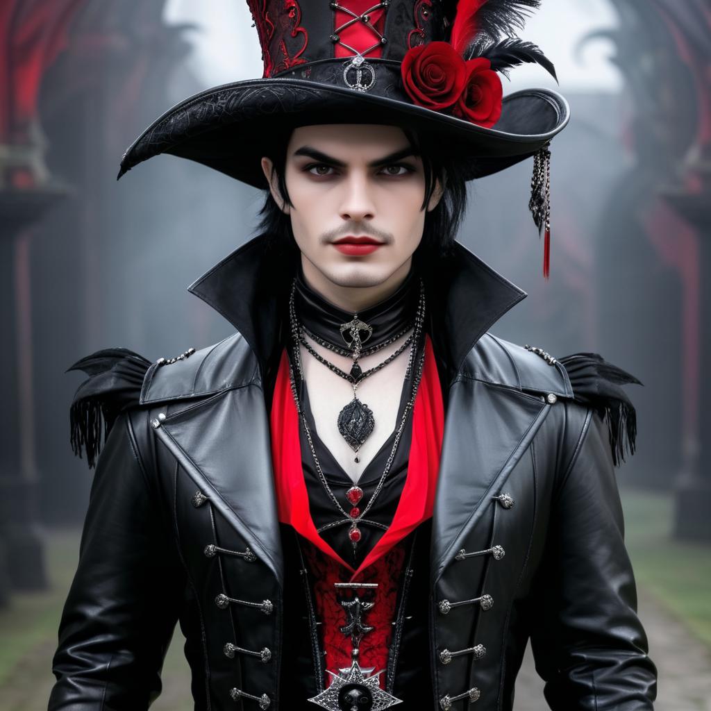 Elegant Gothic Vampire Character Design