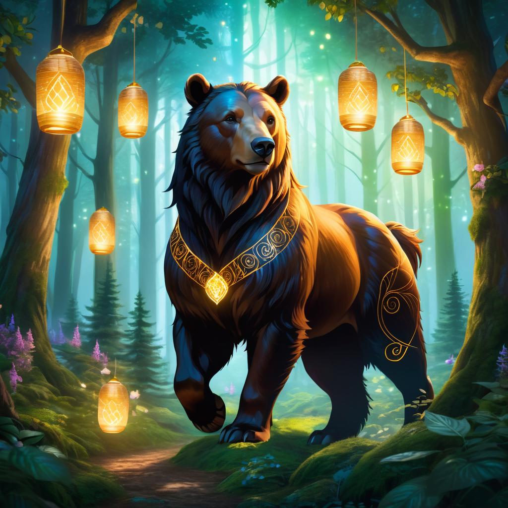 Majestic Centaur-Bear in Enchanted Forest