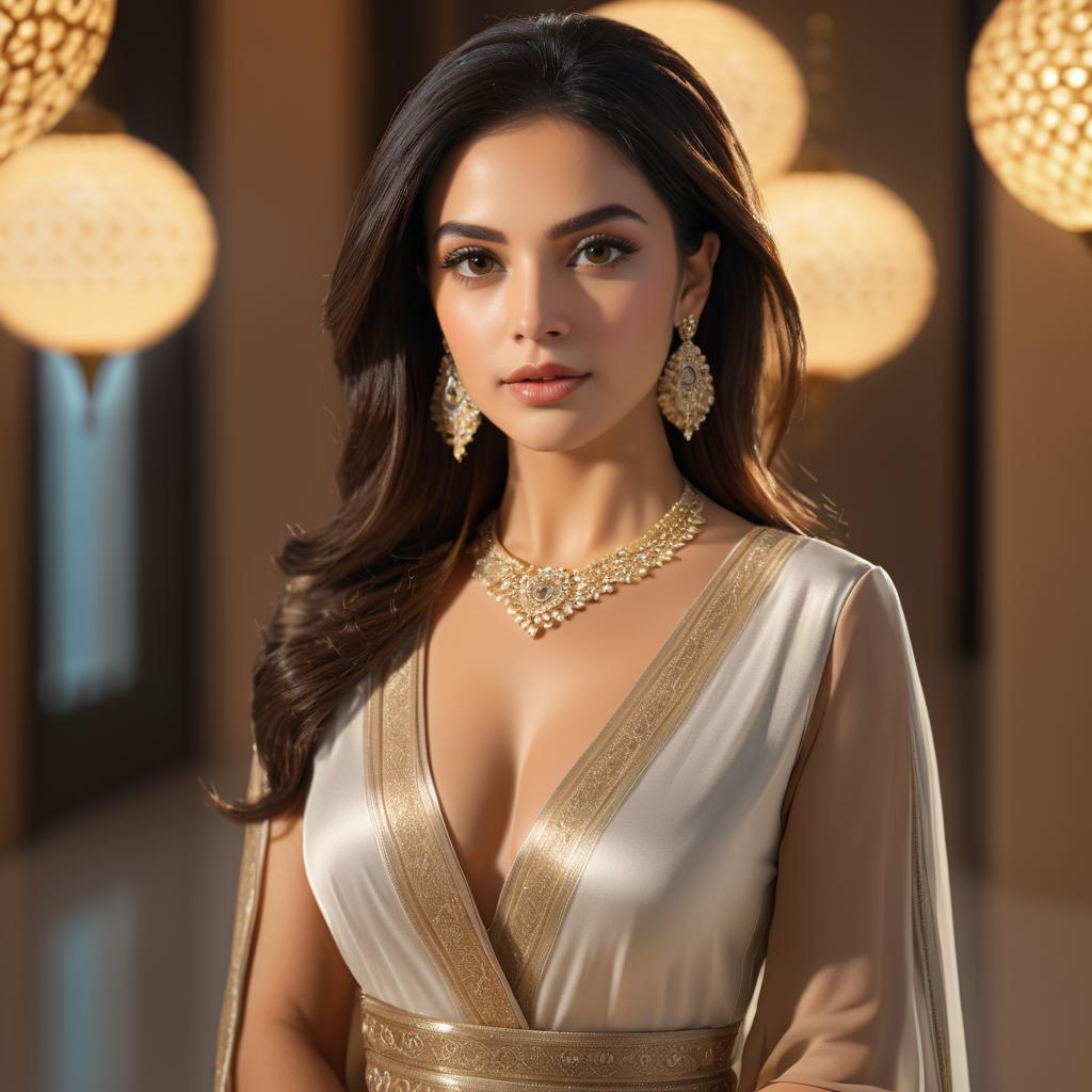 Elegant Middle-Eastern Woman in Soft Lighting