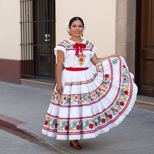 Mexican Woman in Traditional Costume