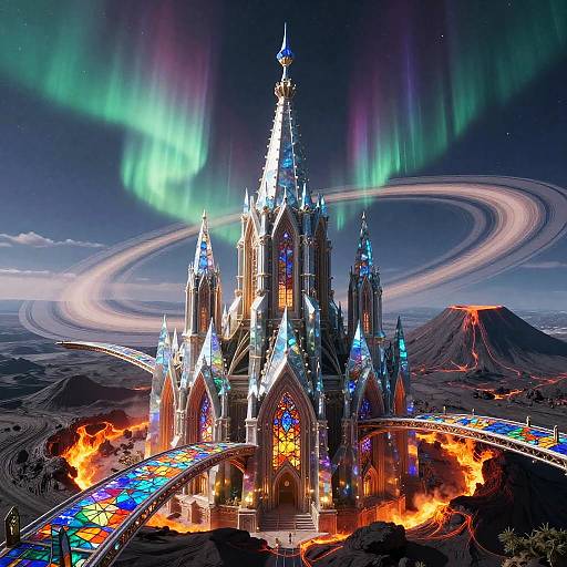 Crystalline Sky-Spire Cathedral City