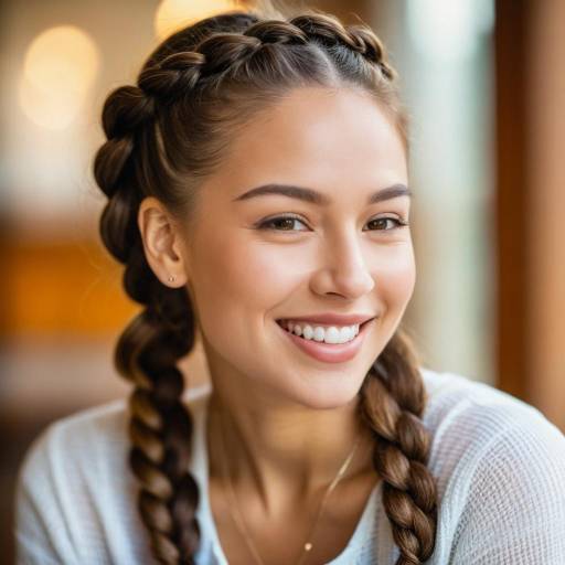 Close-Up Portrait of Young Woman Smiling