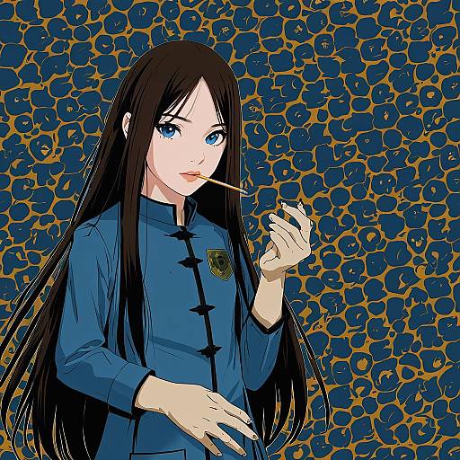 Illustration of Elizabeth f. beurling, world witches series in the style of Fukuro (maruaru00)