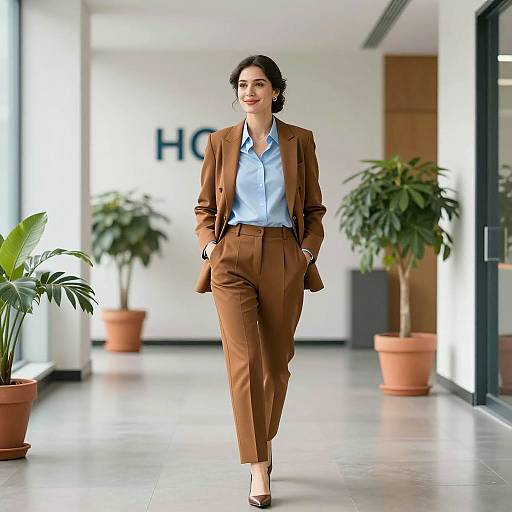 Confident Office Lady in Business Fashion