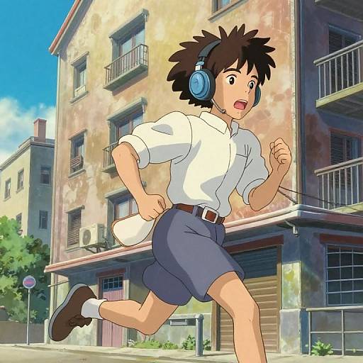 Teen Runner in Shinkai Style