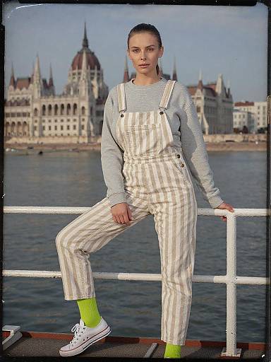 Stylish Woman on Danube Riverboat