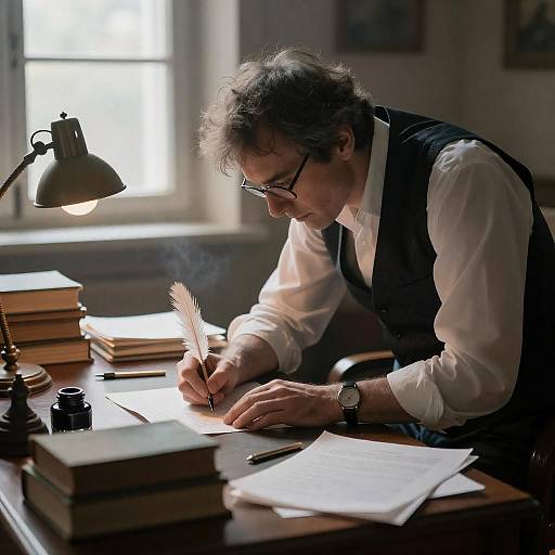 A Scholar at Work in a Smoky Room