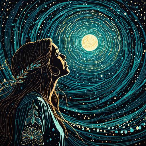 Ethereal Woman and Starry Spiral Ethereal Woman and Starry Spiral