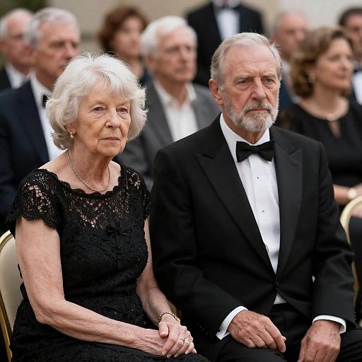 Elegant Elderly Couple in Formal Attire