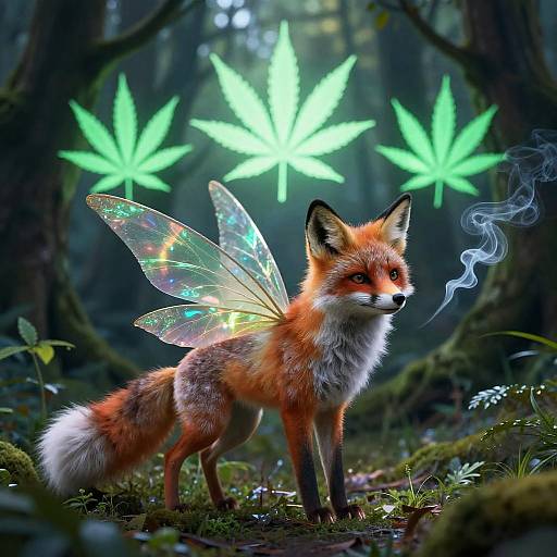 Mischievous Pixie Fox in Enchanted Grove