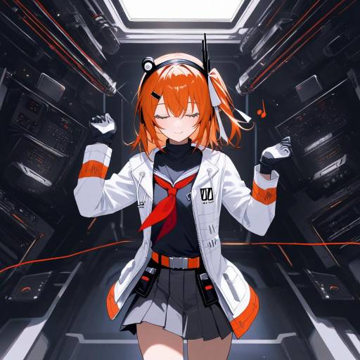 Futuristic Cowboy Android Girl Portrait