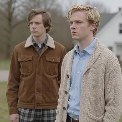 Friendly Photograph of Two Men Outdoors