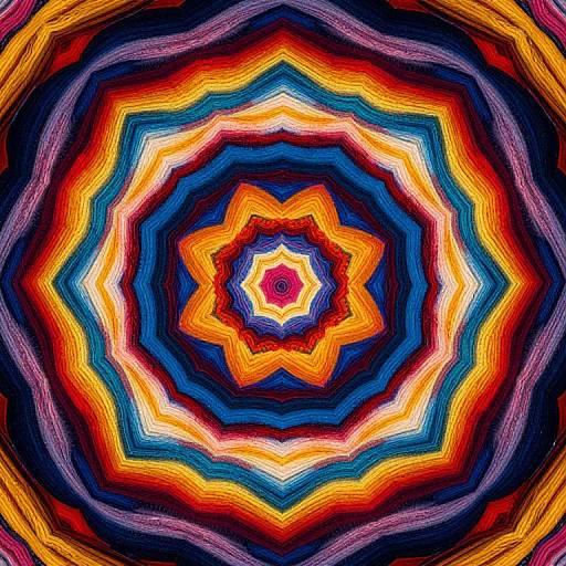 Kaleidoscopic Yarn Mandala