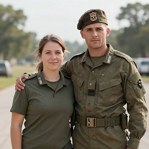 Portrait of Woman with Soldier