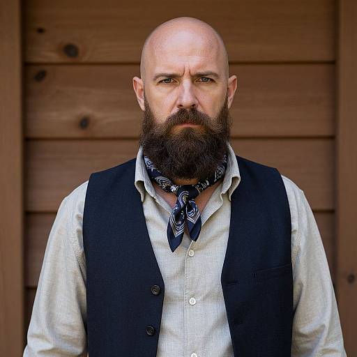 Portrait of Bearded Man in Natural Light