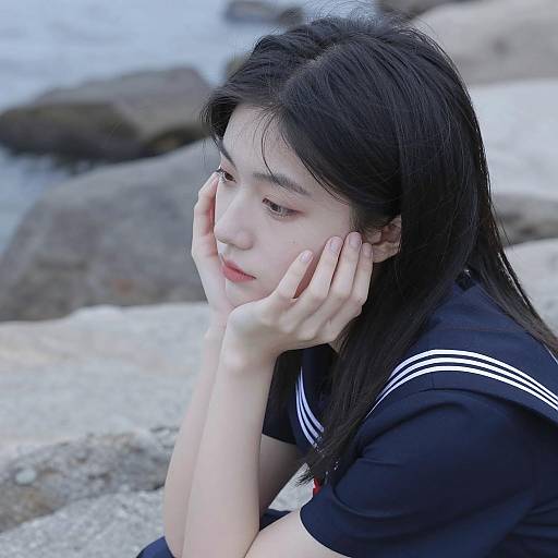 Serene Portrait of an Asian Woman