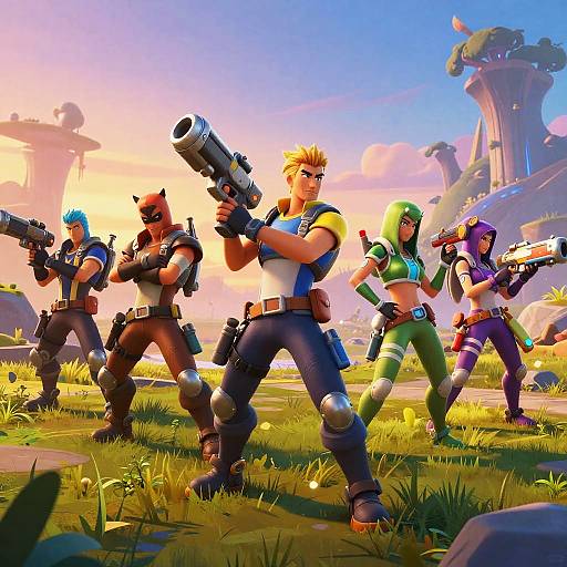 Vibrant Fortnite Era Battle Scenes