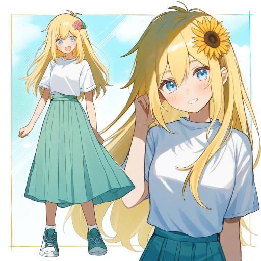 Genderswapped Character with Floral Themes