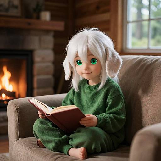 Cozy Asriel Dreemurr Reading Scene