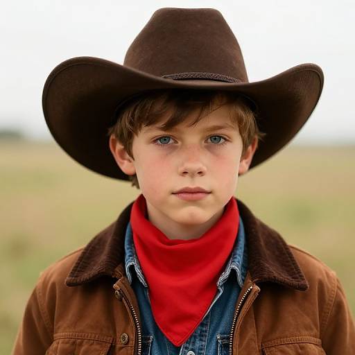 Boy Cowboy with Blue Eyes
