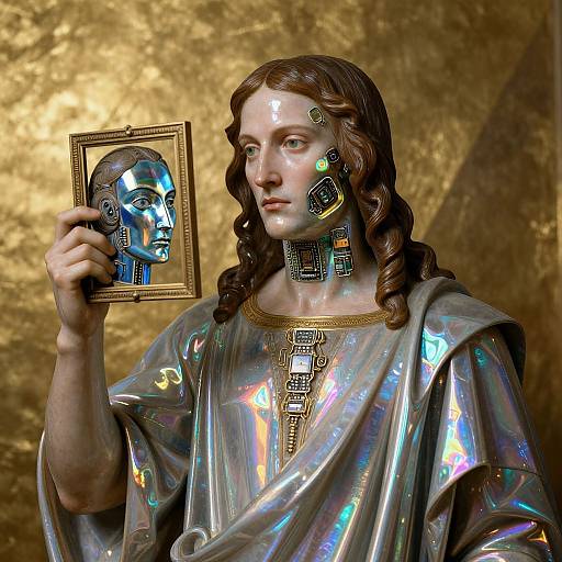 Renaissance Man with Holographic Robe