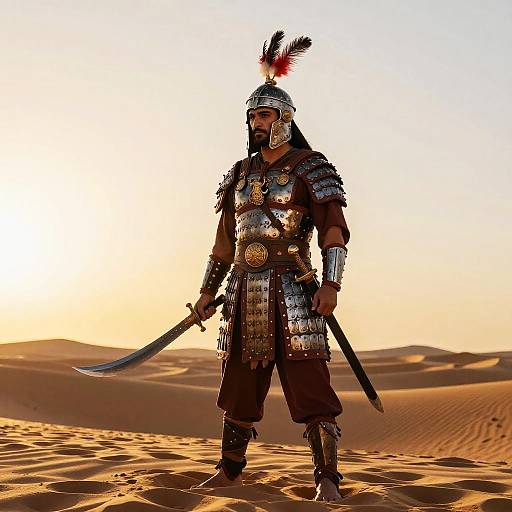 Numidian Warrior in Golden Desert