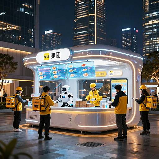 Futuristic Meituan Food Delivery Hub