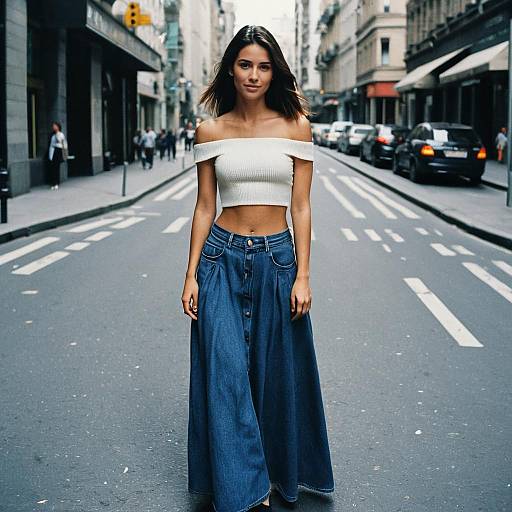 Chic Street Style Maxi Skirt Set