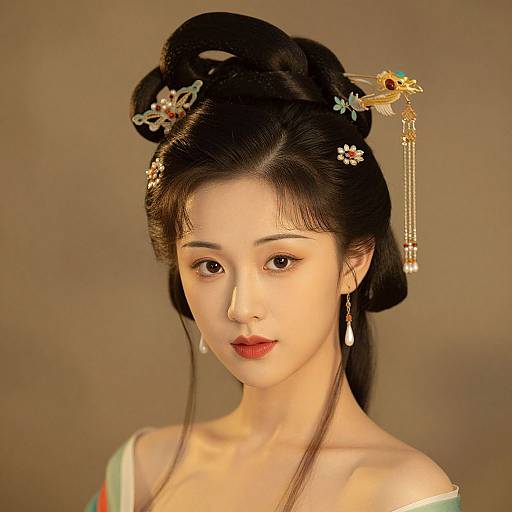 Elegant Chinese Woman Portrait Digital