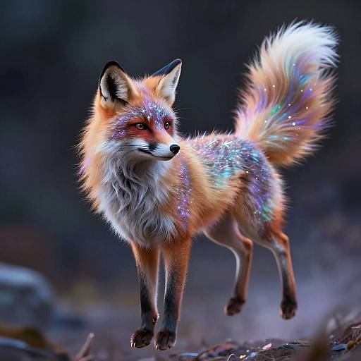 Radiant Celestial Fox in Dreamscape