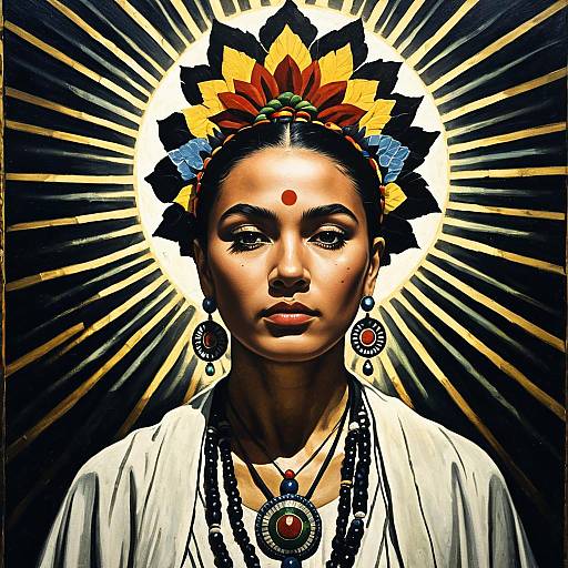 Art Deco Shaman Portrait