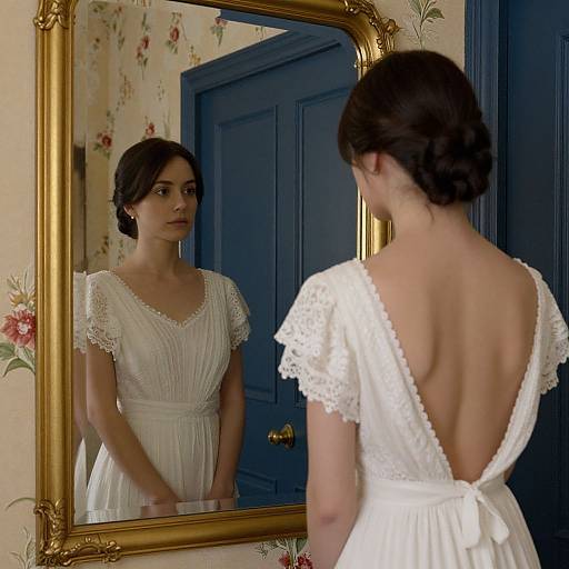 Vintage Woman in Lace Dress