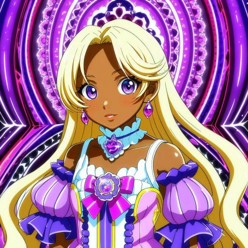 Illustration of Amamiya elena, precure in the style of Katatsuka kouji