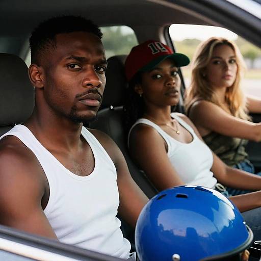 Intense Car Ride with Three Diverse Friends