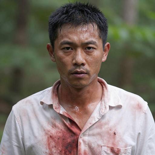 Intense Portrait of an Asian Man