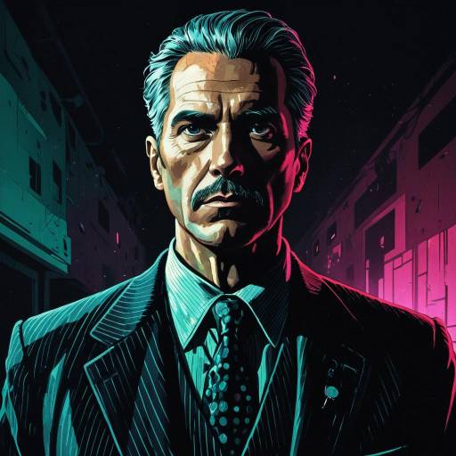 Surreal Neo-Noir Forensic Analyst Illustration