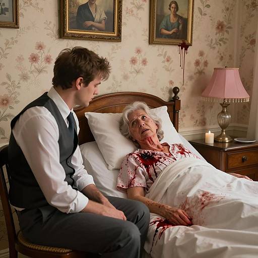 Distressed Encounter in a Dim Room