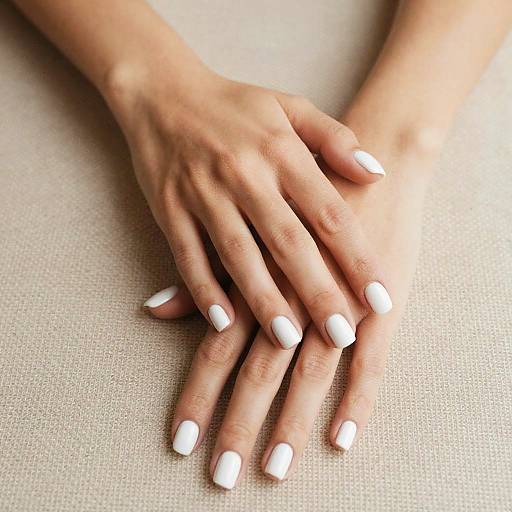 Delicate Hands on Textured Fabric