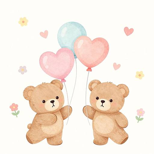 Adorable Teddy Bear Love Wallpaper