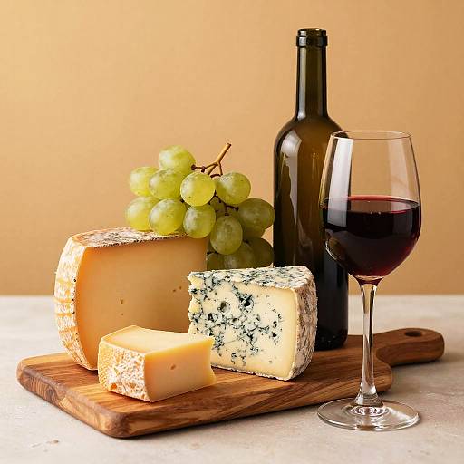 Cheese and Wine Still Life