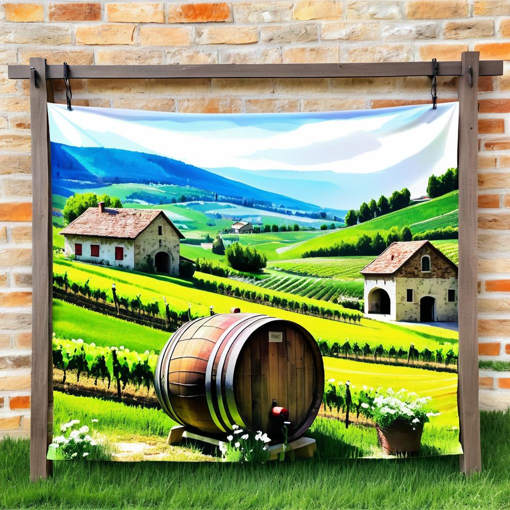 Rustic Spring Vineyard Garage Sale Art