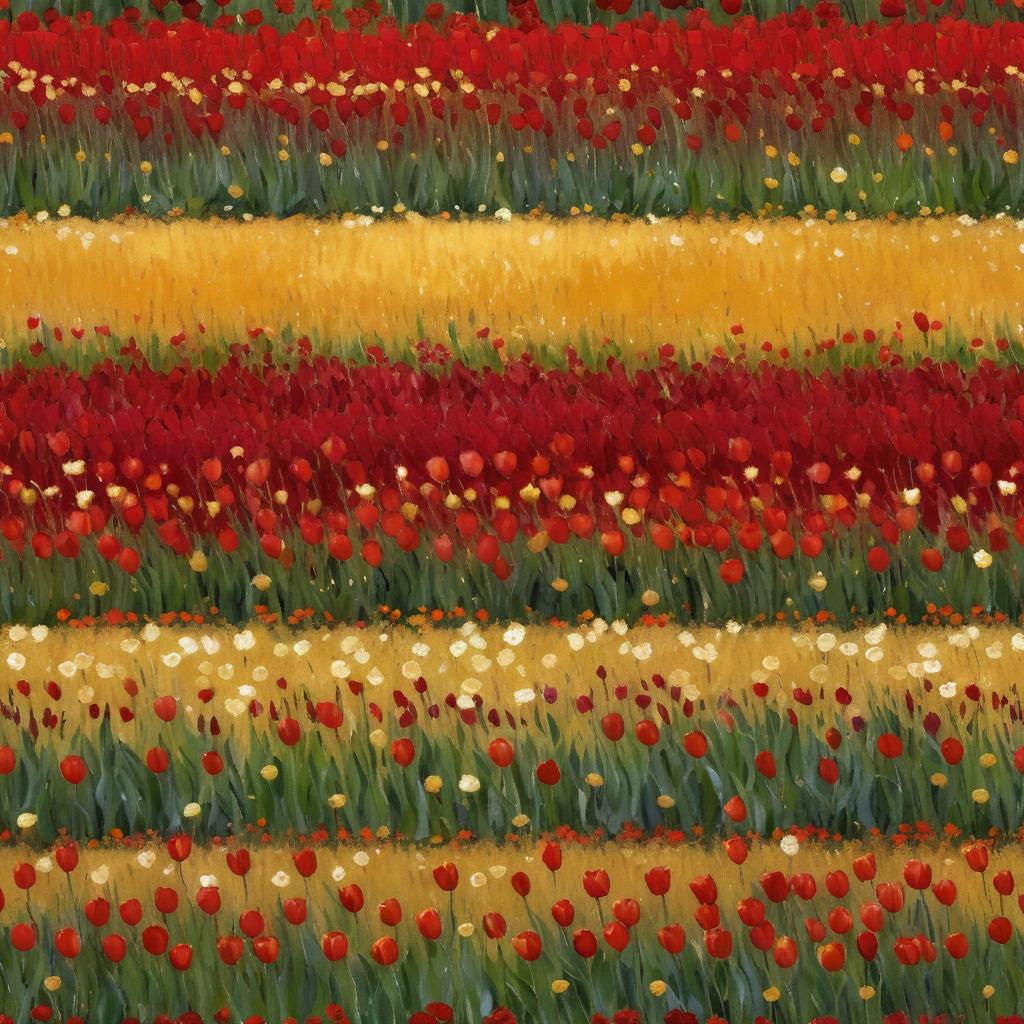 Gustav Klimt Inspired Tulip Fields