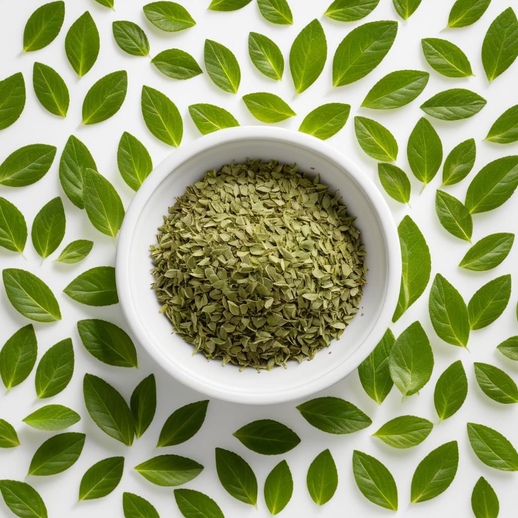 Photorealistic Dried Oregano in Bowl