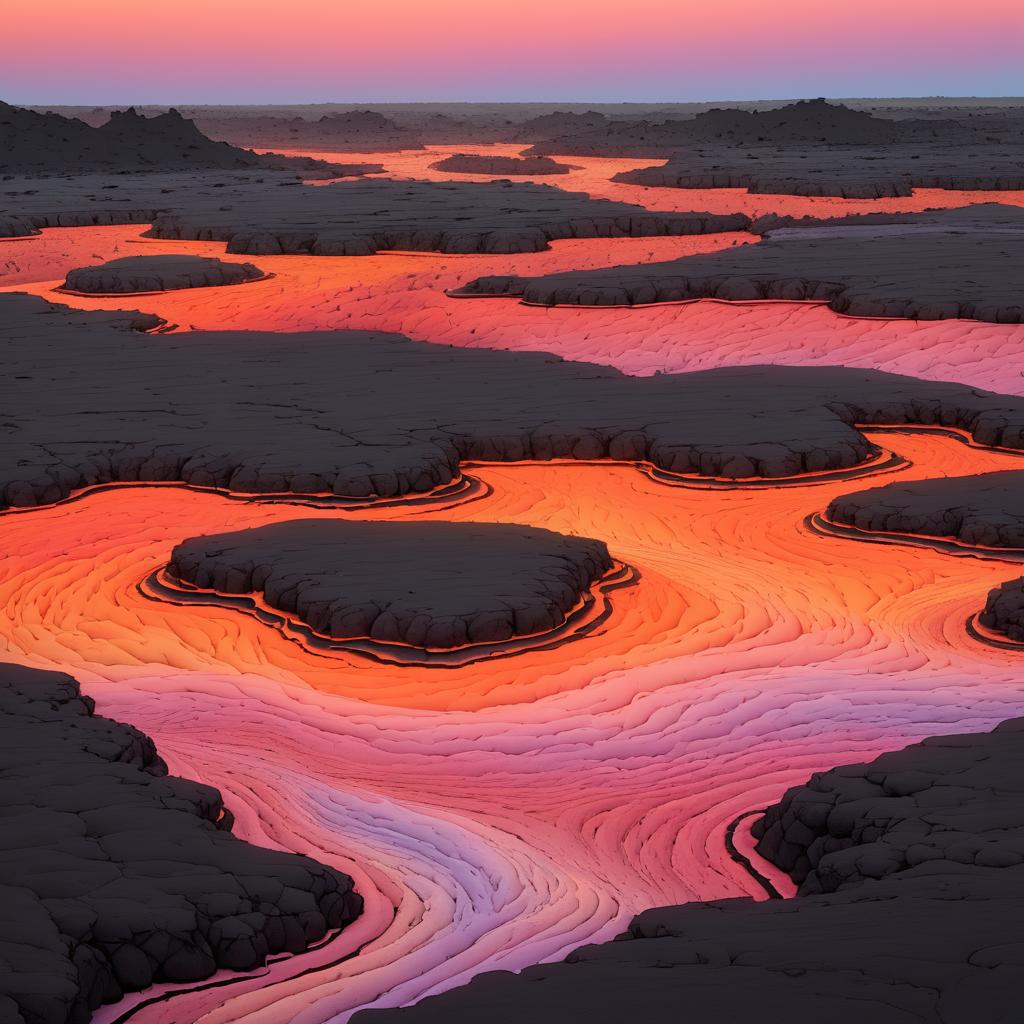 Dawn Lava Flow in Pastel Colors