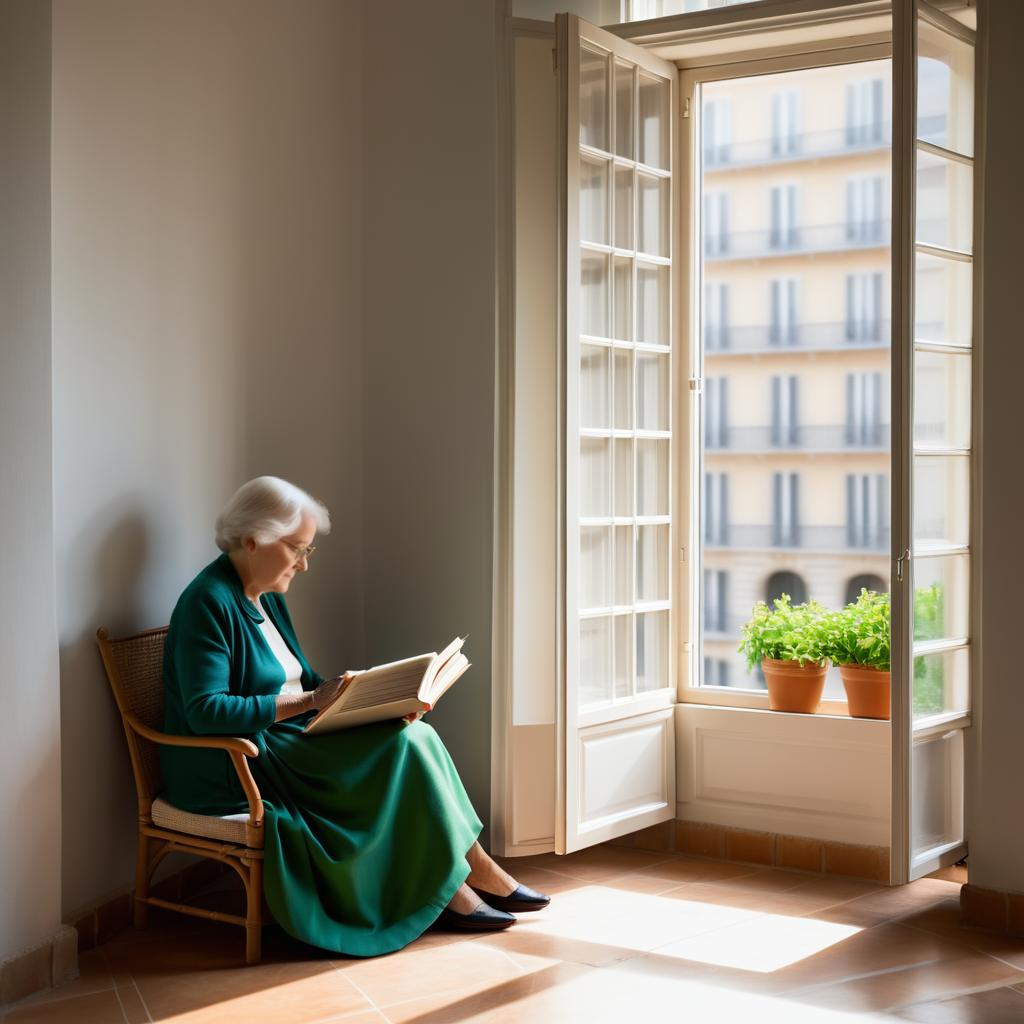 Serenity of Reading by the Window